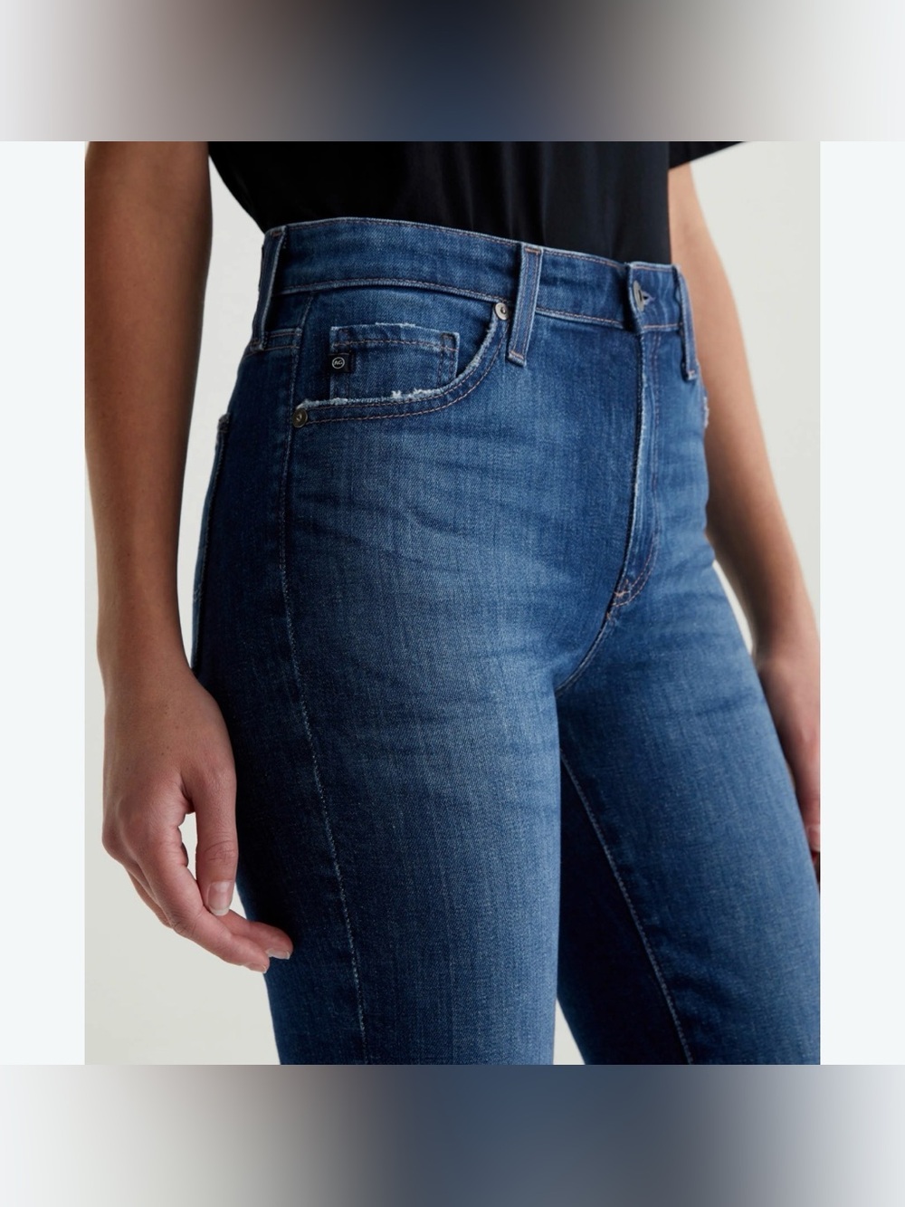 MaryHigh-Rise Slim Straight Jeans in Deep Blue Wash